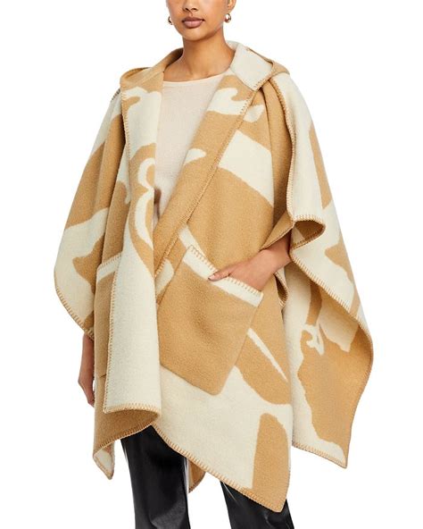 burberry merino wool ruana|Burberry Split End Bonded Hooded Ruana .